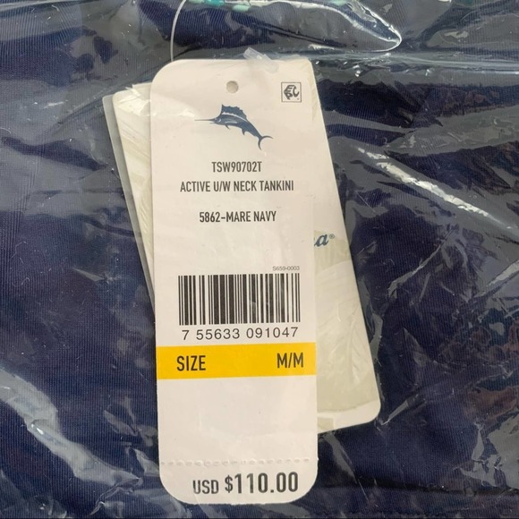 Tommy Bahama Breezy Palms Crossback Tankini in Mare Navy - Picture 6 of 9